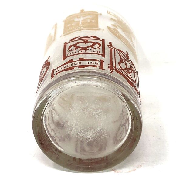 Peanut Butter Glass w/Colonial Inn Signs Vintage 50's Collectible - Picture 5 of 11